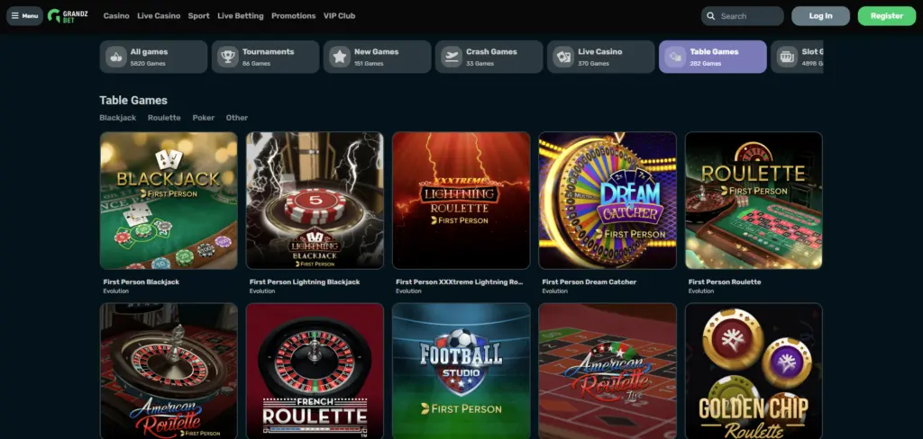 grandzbet casino en ligne