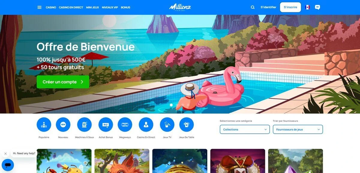 interface millionz casino